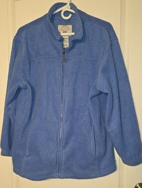 Faded Glory Light Blue Full-Zip Teddy Fleece Jacket